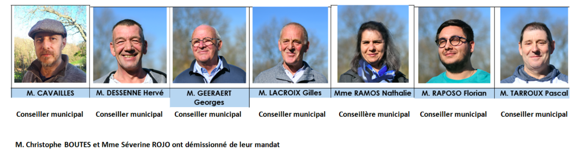 Photos et noms des élus de 2020